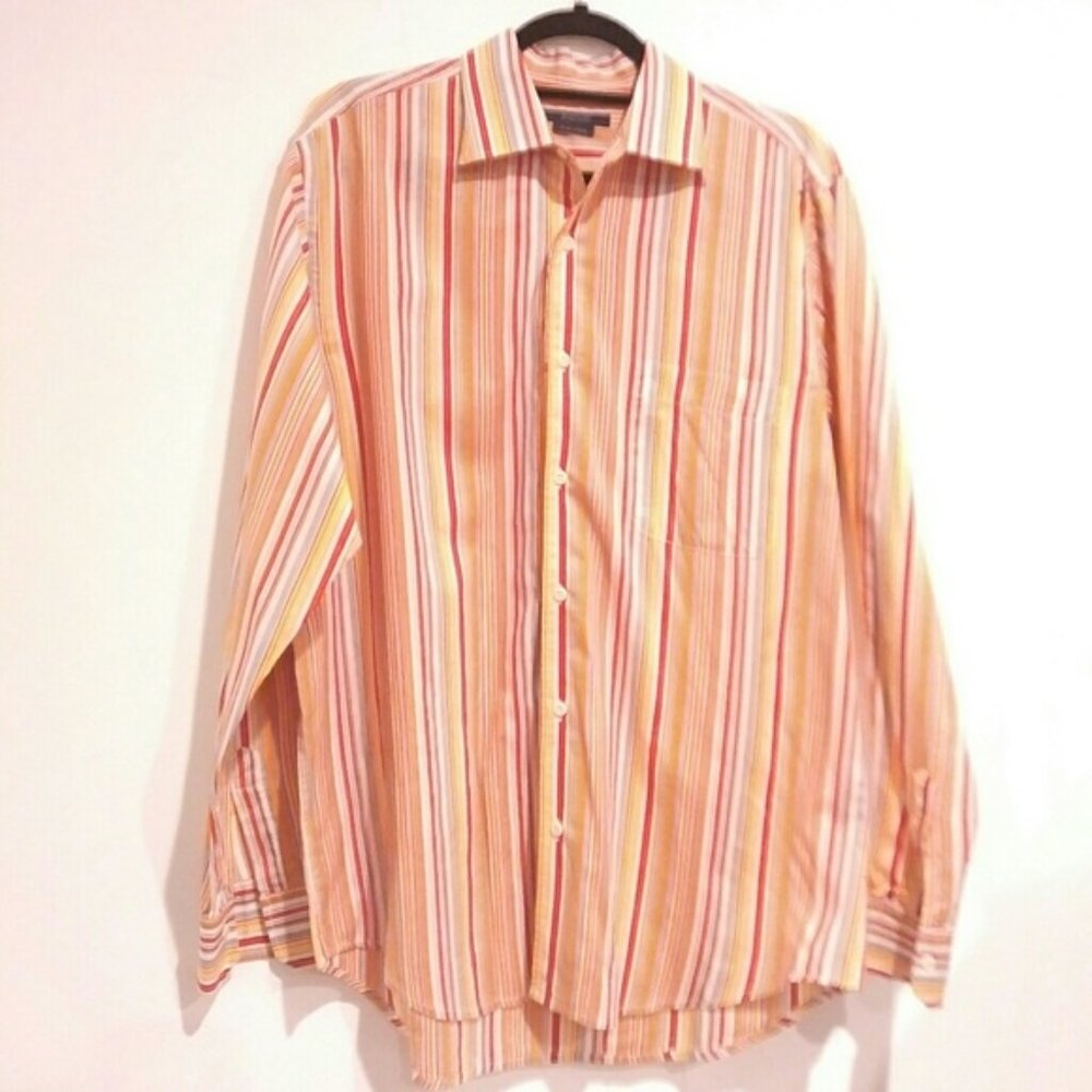 Zegna sport zegna s mens zegnas button down shirt male size L colorful stripes